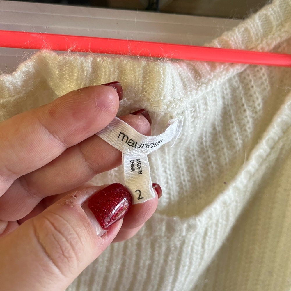 MAURICES neutral color block long sleeve sweater - Picture 2 of 3